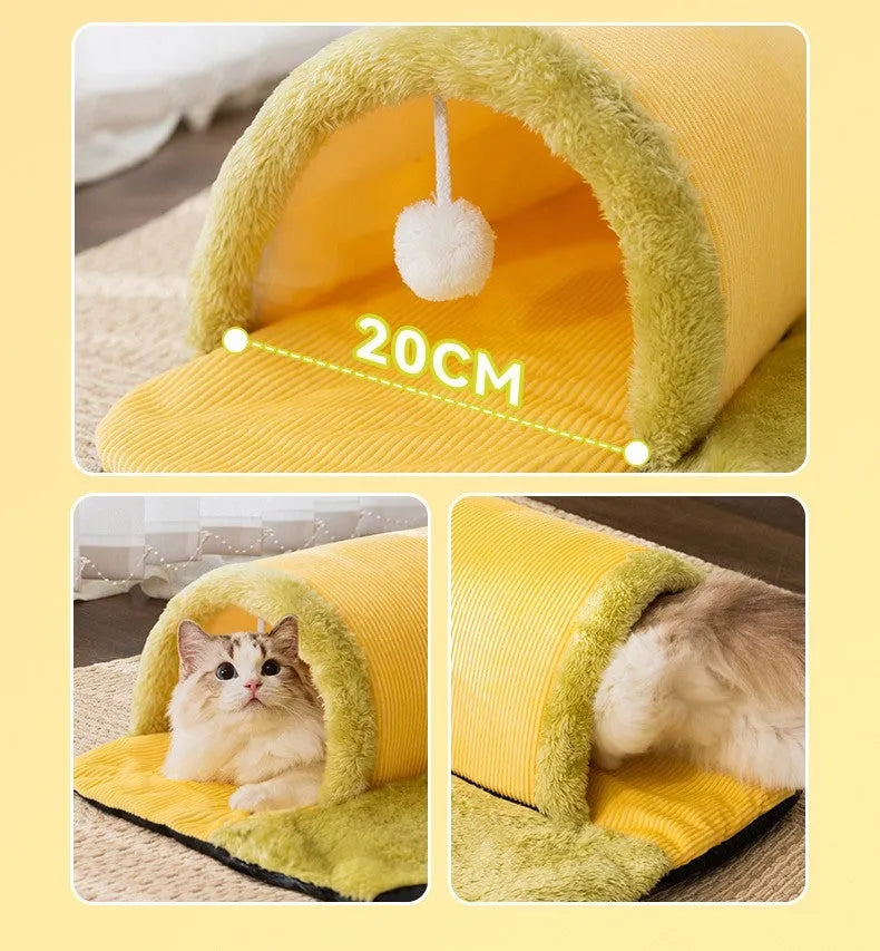 Warm thickened pet nest in Milo Grey with Arctic velvet and sponge, size L, showing detachable zippered cover