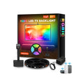 Black smart TV LED backlight strip with camera controller for screen sync and remote control
