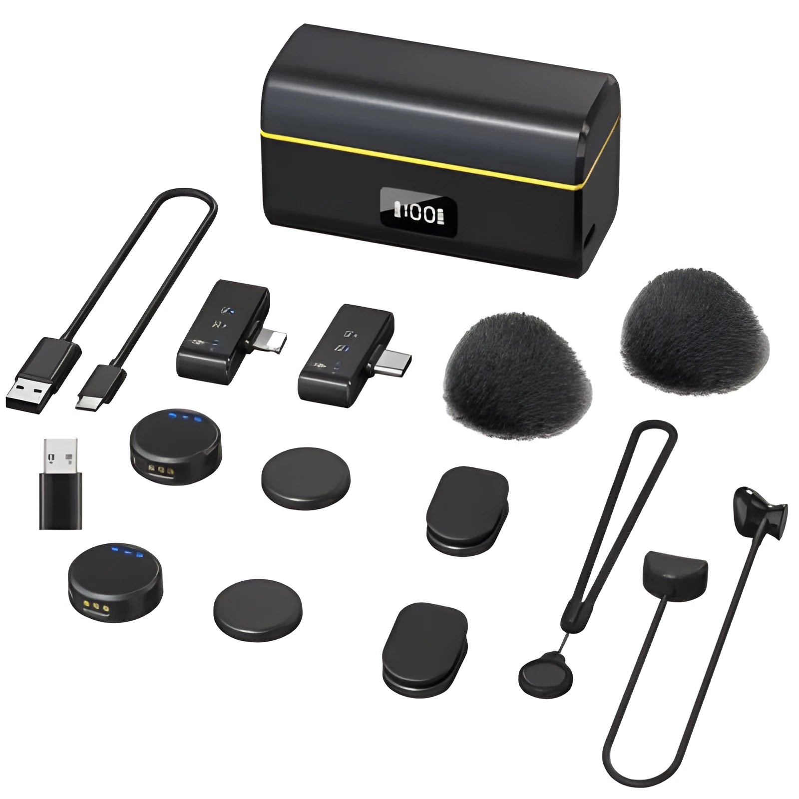 M9 wired monitoring earphone with 10mm driver, ABS earplugs, TPU cable, and accessory set