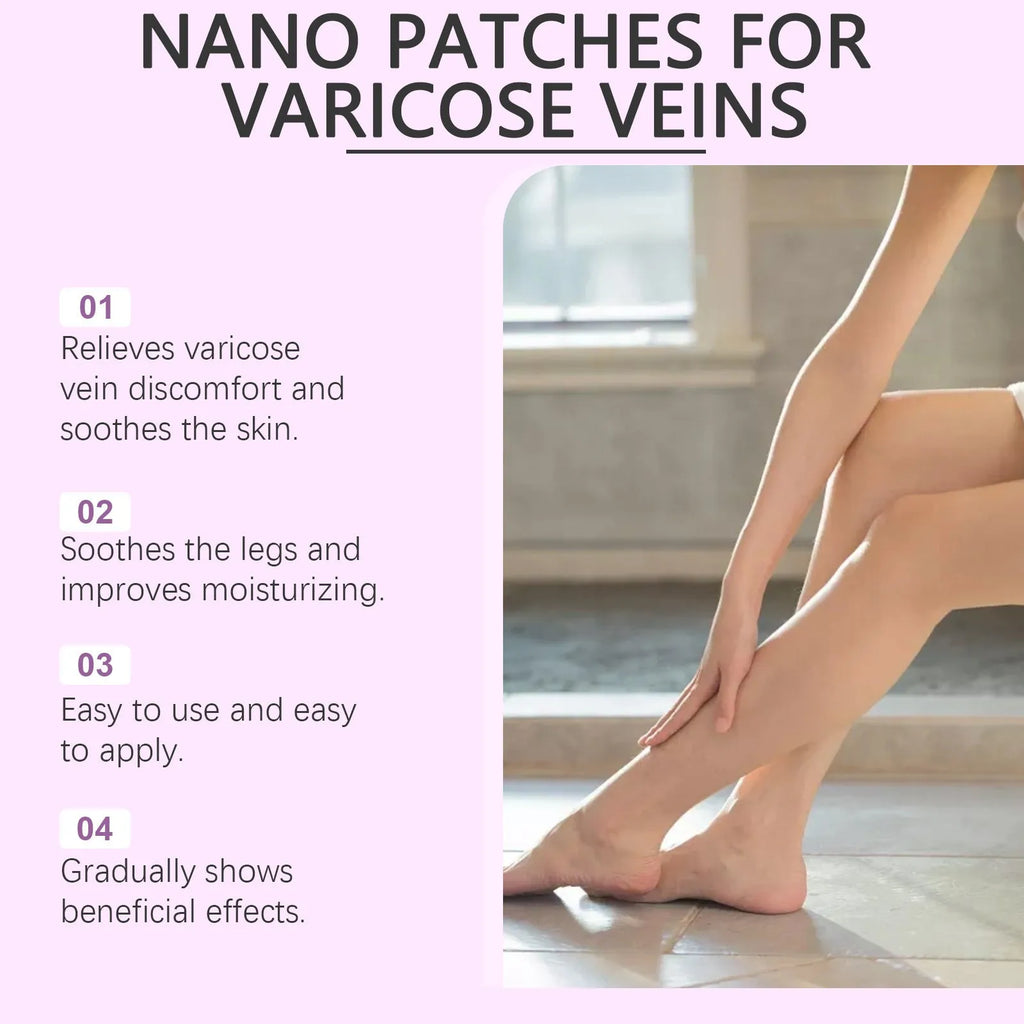 Four micro needle leg care patches with botanical extracts in hydrogel formulation