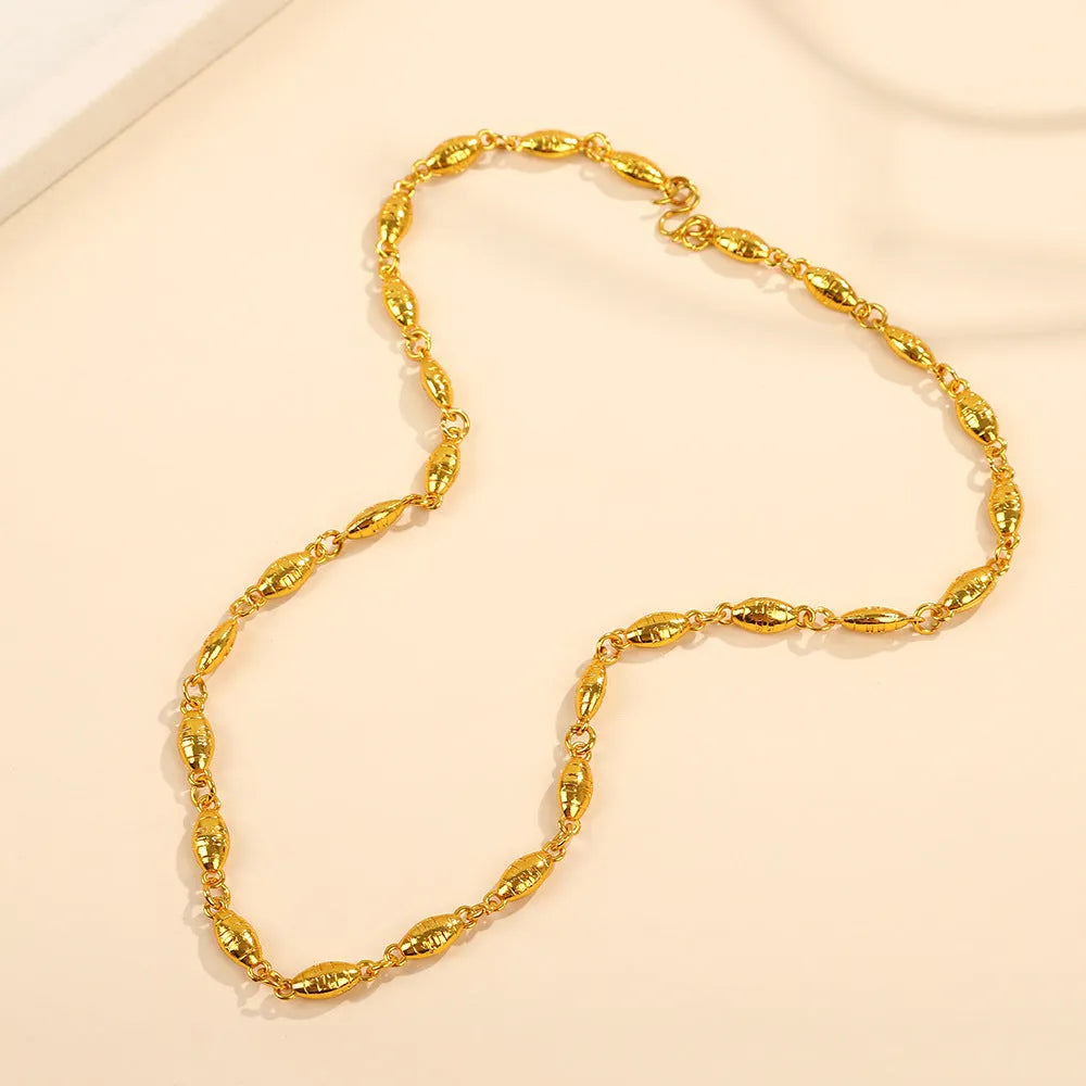 Alloy snake bones chain necklace in titanium steel finish with bones pattern, one of eight colour style options