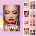 Multifunctional makeup palette open to show matte and shimmer eye shadows, blush, and highlighter pans in colour U137A.