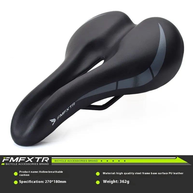 PU leather bike saddle cushion with hollow design, colour 3147, shown next to dimensions 270mm by 180mm.