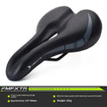 PU leather bike saddle cushion with hollow design, colour 3147, shown next to dimensions 270mm by 180mm.