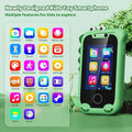 Blue and green silicone case kids educational camera with touch screen for photography and games