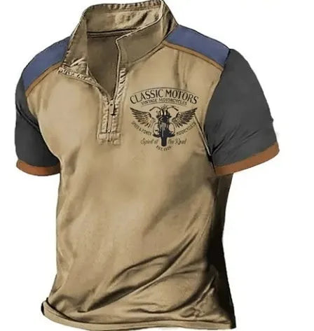 3D printed golf polo shirt in bird eye polyester fabric showing loose fit sports styling