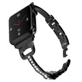 D-shaped metal diamond strap for Apple Watch in six colour options