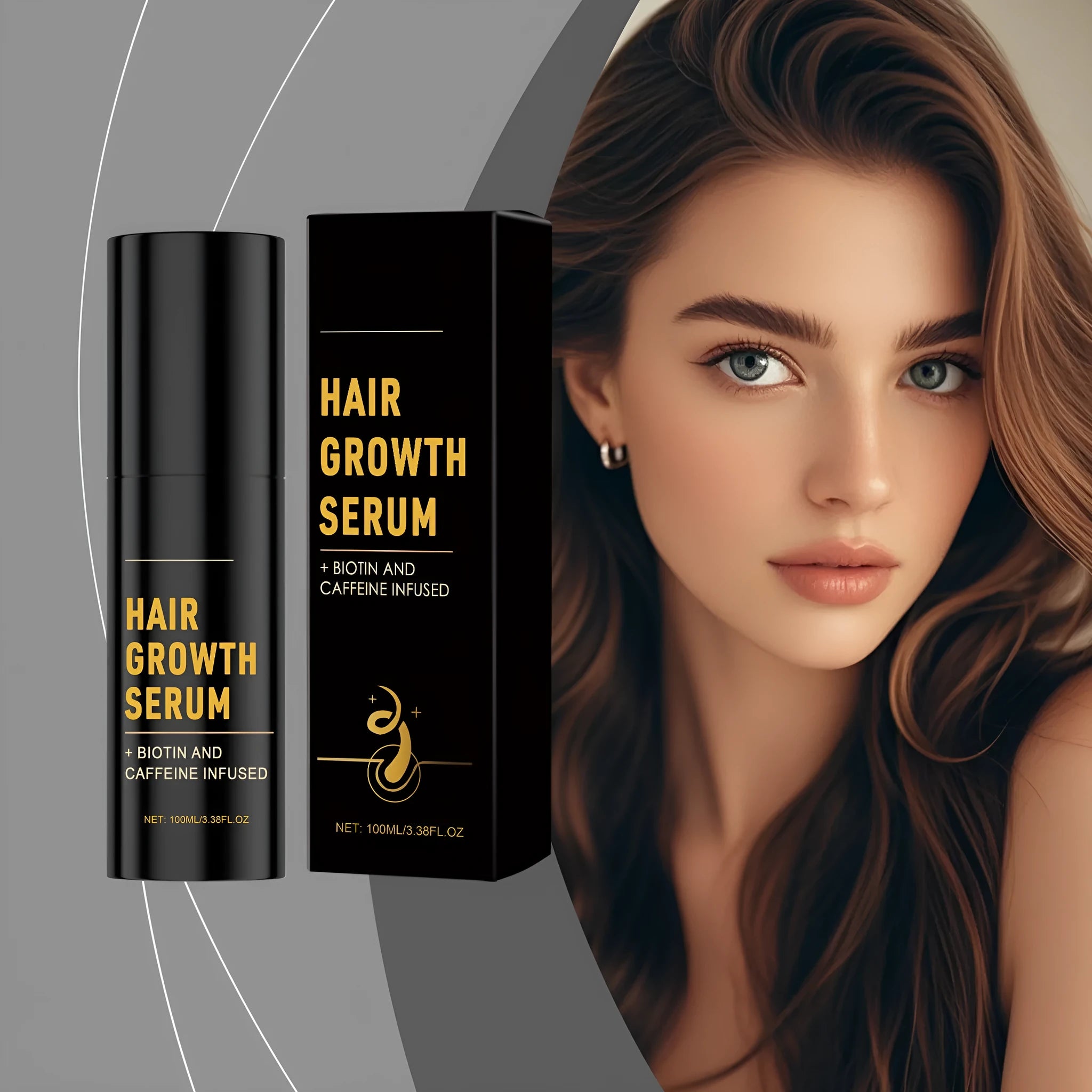 Daily hair nourishing moisturizing spray 100ml bottle with biotin and caffeine formula