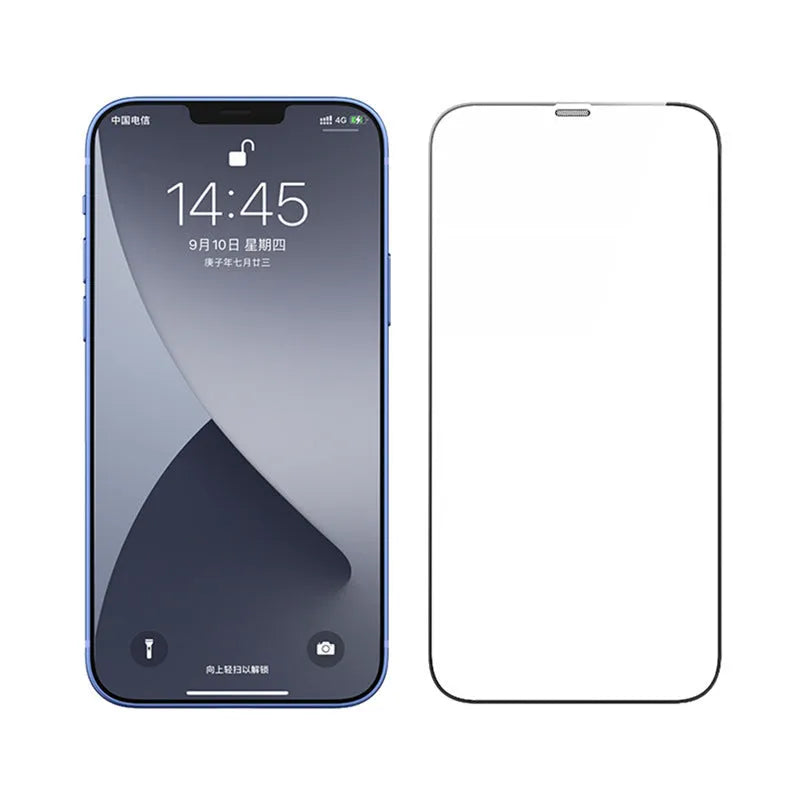 Anti-peep tempered glass screen protector for iPhone with dust-proof mesh and scratch-resistant surface