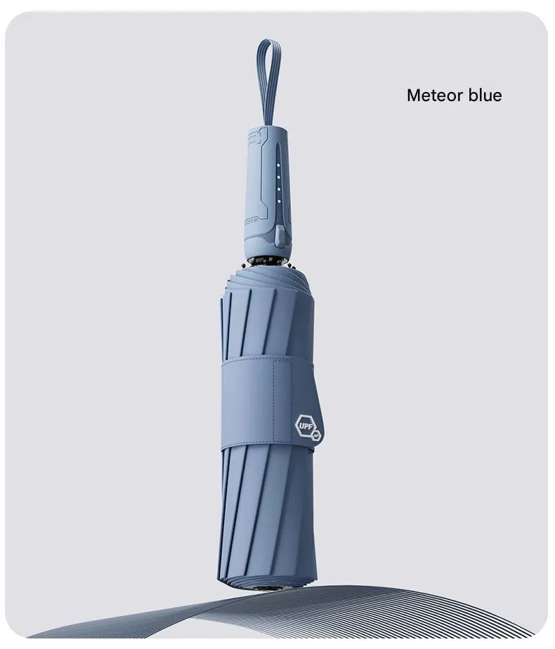 Automatic folding umbrella with 108cm oversized canopy in multiple colour options