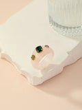 Transparent acrylic ring for women with retro minority ornament design
