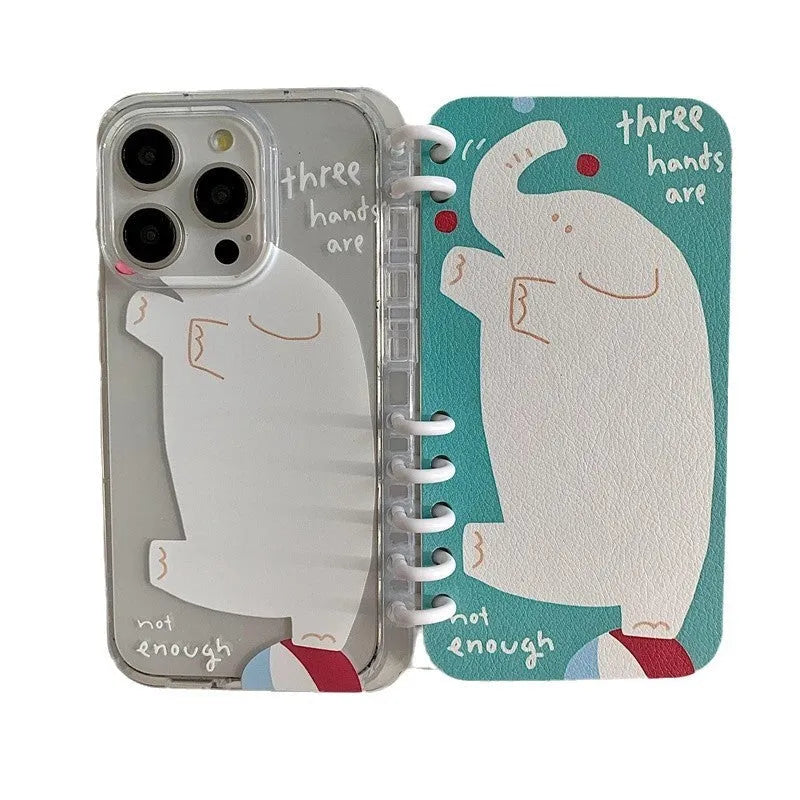 Shockproof TPU phone case with cartoon elephant design for iPhone, full coverage protective cover