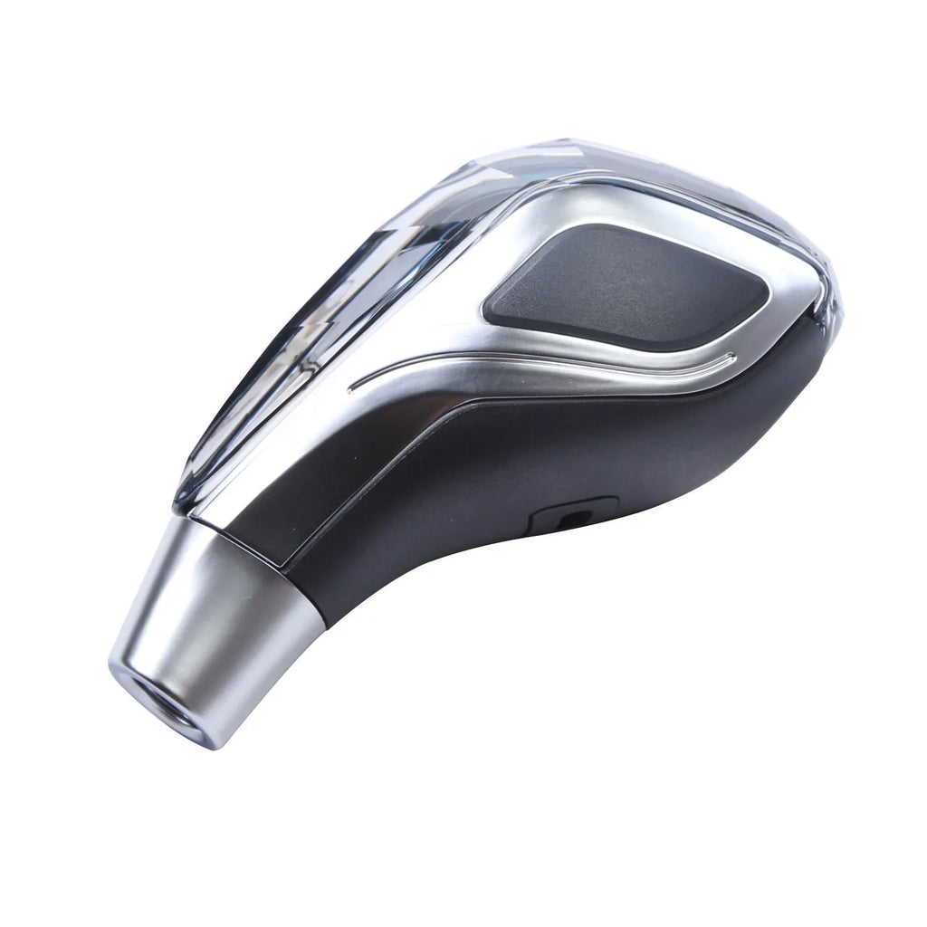 Crystal touch sensing luminous gear head with metal matte finish and colourful LED lighting