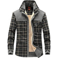 Men's loose fit 60-thread cotton shirt coat in black, long sleeves, full front buttons