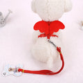 Pet walking dog angel wings hand holding rope leash in cloth with six colour options and three sizes