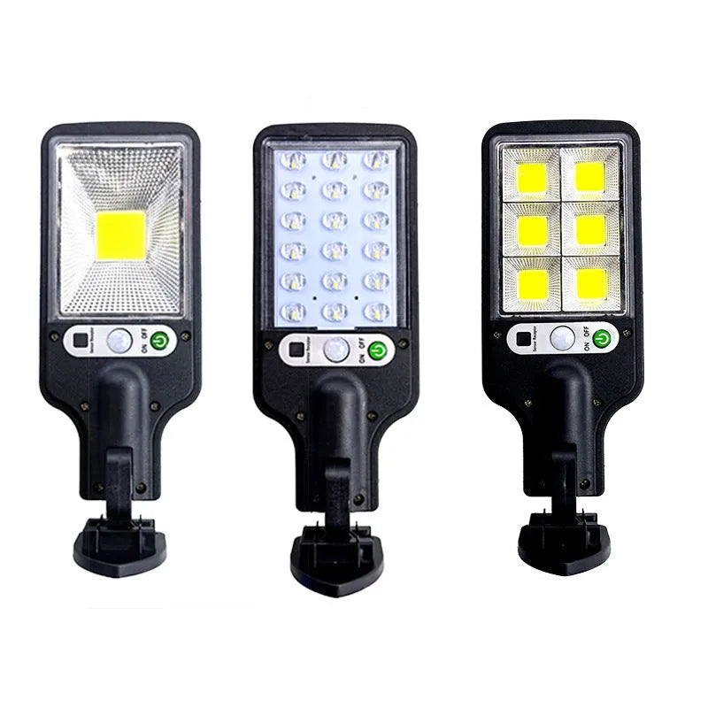 Outdoor solar LED wall lamp with 5.5V solar panel, 227x84x40mm, for garden or fence mounting
