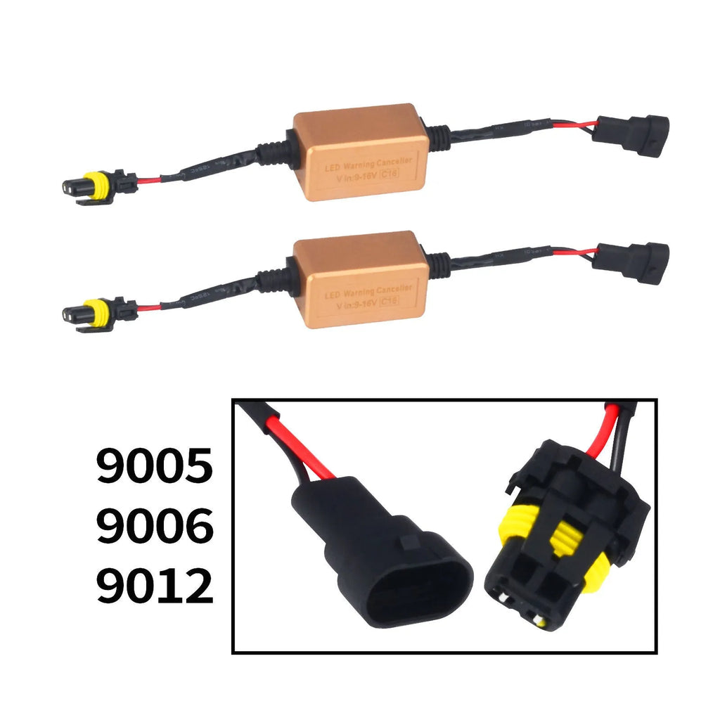 H4 H7 H11 LED car headlight Canbus decoder in black with plug connectors