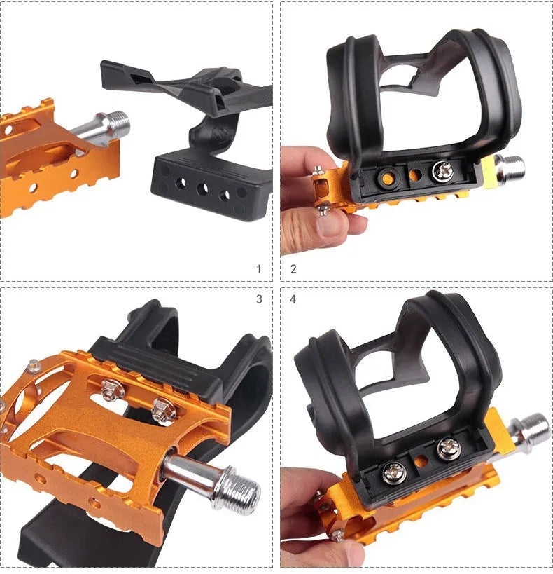 Fitness spinning pedal foot holder rope set with plastic covers, lashings, and metal bolts
