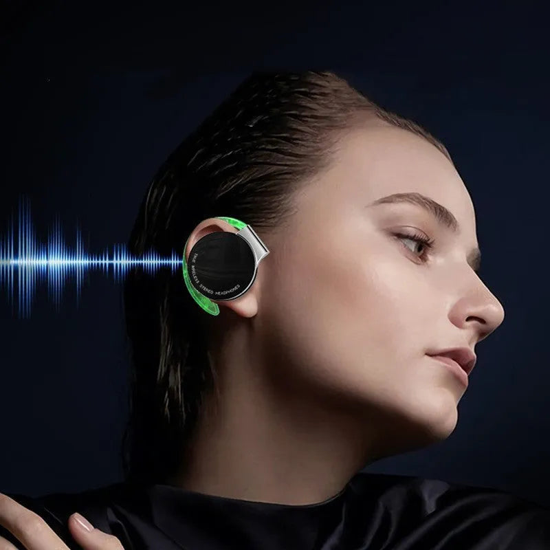 Black and white wireless sports Bluetooth earphones with in-ear fit.