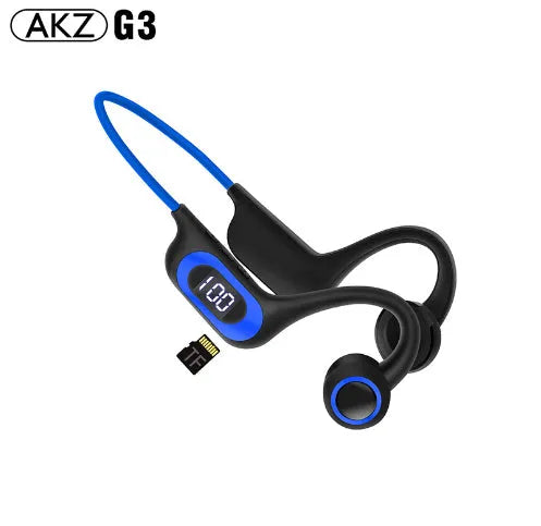Bone conduction Bluetooth headset in black with plastic body, Jerry chip, and TPC charging port