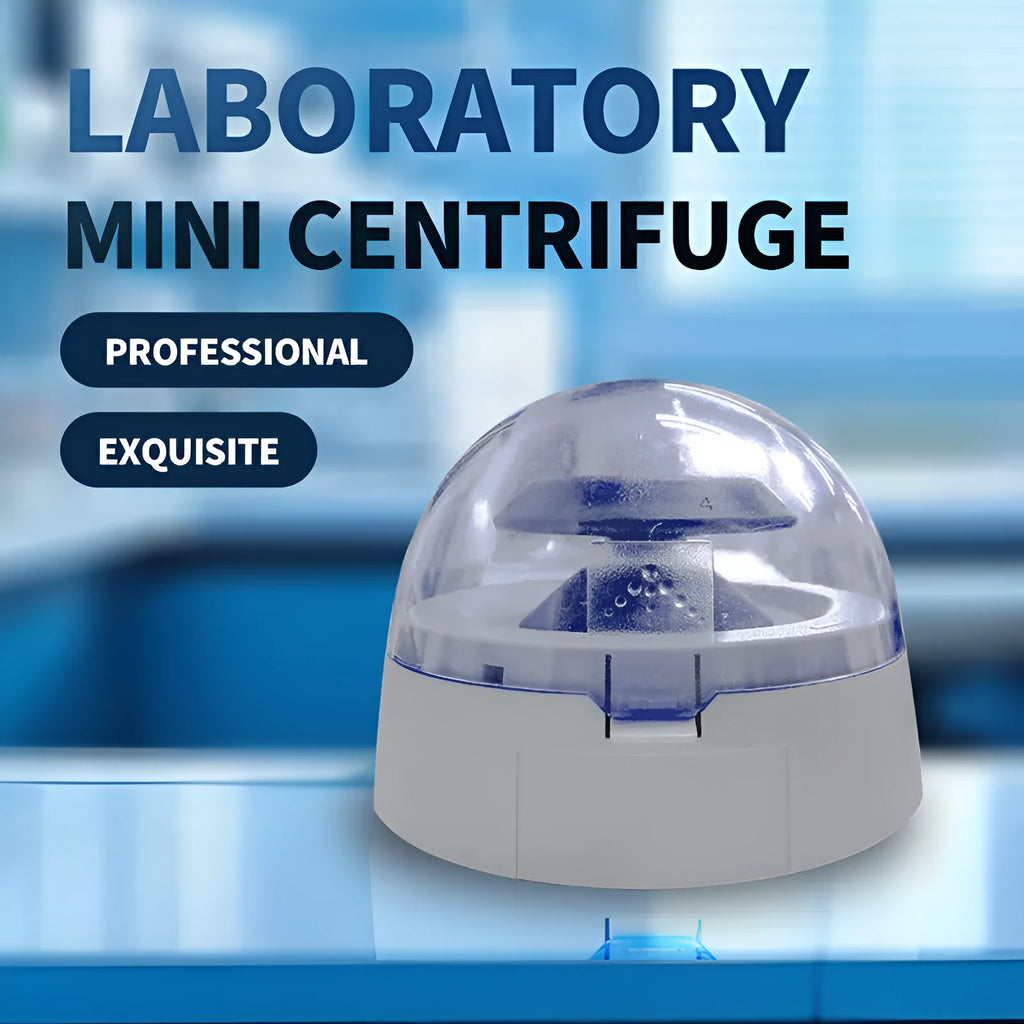 Mini laboratory centrifuge with 7000 rpm speed and compact 157×170×120mm dimensions
