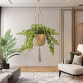 Hand-woven polyester cotton flower pot in minimalist design with seven colour options