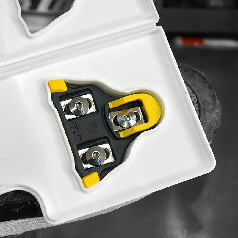Polypropylene locking plate adjustment tool for bike cleats, shown with SPD, SPD-SL and KEO logos.