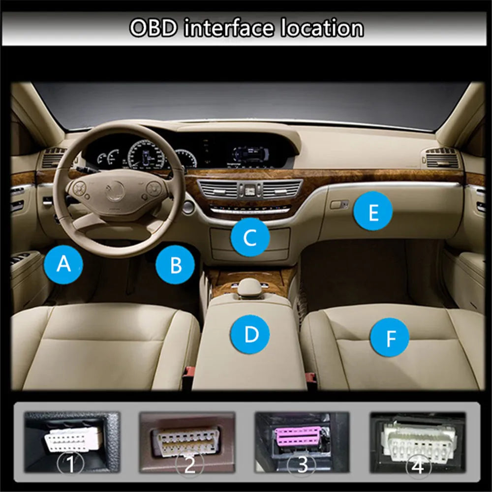 X1 automotive OBD diagnostic instrument with LED display and metal construction showing thickness measurement
