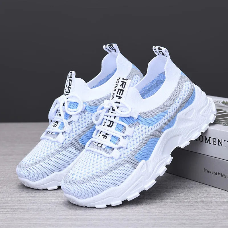 Outdoor fashion casual platform women's sneakers in black with PVC low top flat heel