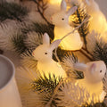 Easter plastic egg lamp string with warm white lights, cross pattern, USB battery powered, 10 lamps on 1.5m wire