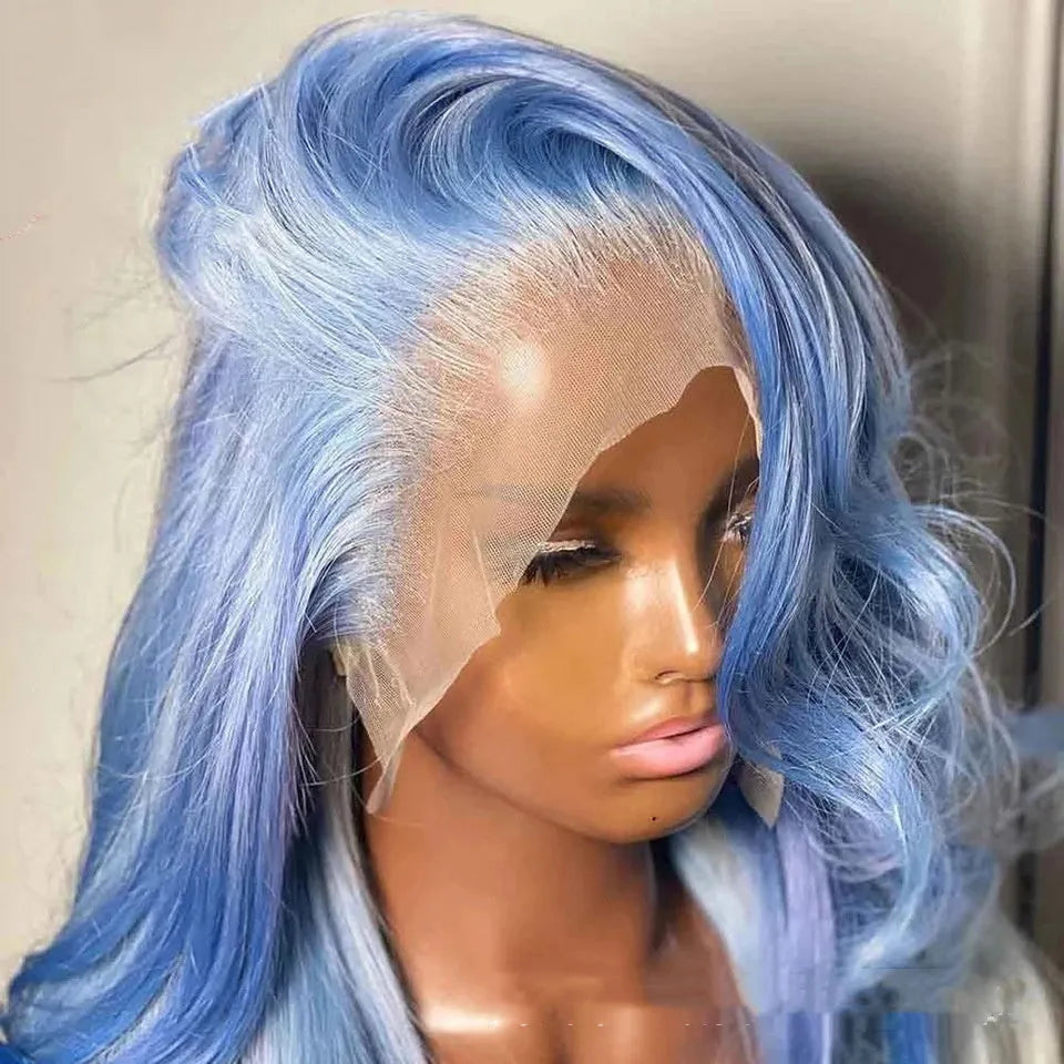 Body wave human hair lace front wig 13x4 headgear medium long length real human hair 150 density