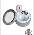 Invisible mini 9mm Bluetooth in-ear headset in skin tone, white, or pink colour with touch controls.