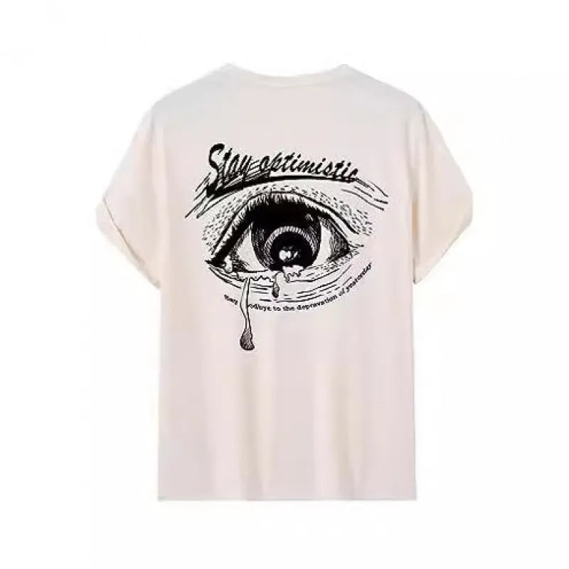 Printed men's short-sleeved sports T-shirt with digital pattern on polyester fabric