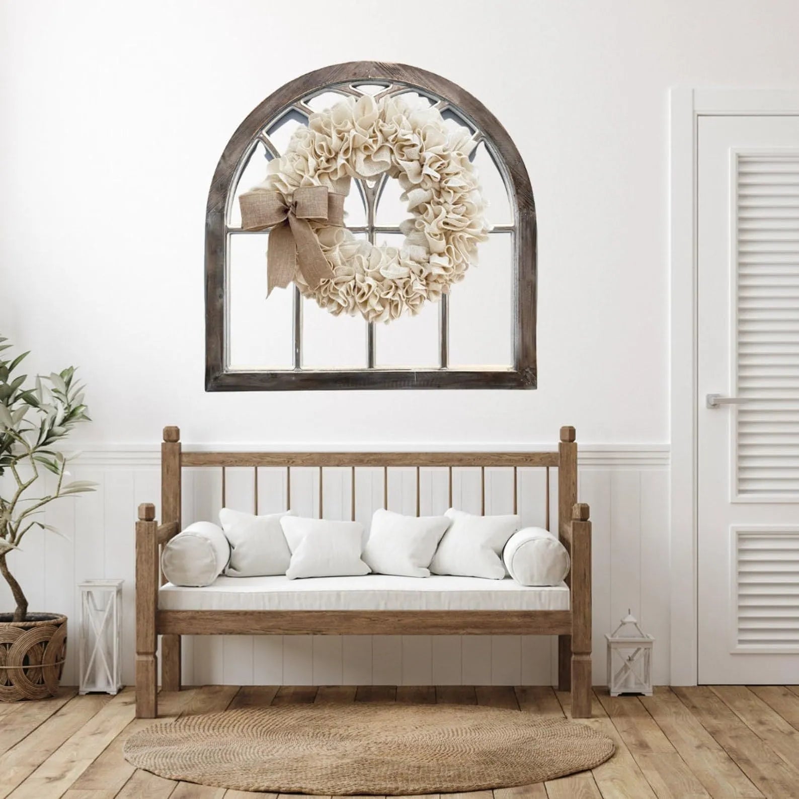 Linen garland door hanging decoration, modern simplicity style, plastic cloth, half-handmade, neutral colour