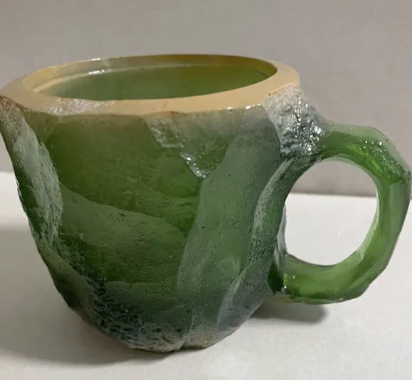400ml resin mineral crystal coffee mug with handle in multiple colour options