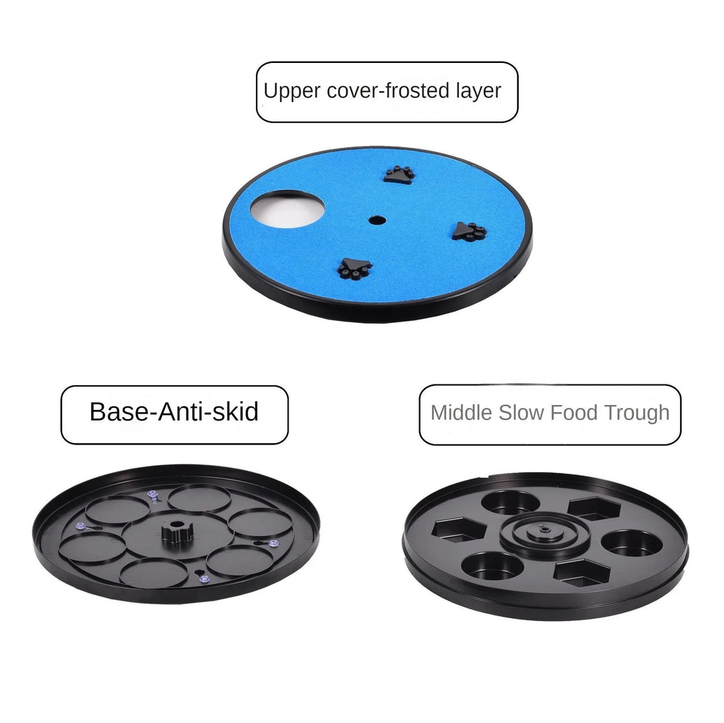 Square dog nail file board with rotating sandpaper top and anti-slip suction cup base