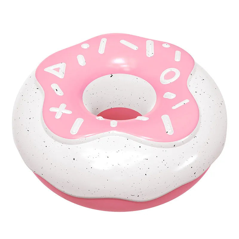 Donut-shaped dog toy for molar teeth cleaning with squeaker in TPR material
