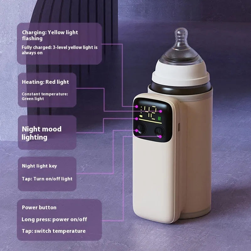 4th generation baby bottle insulation warmer with 8000mAh fast charging battery and universal design