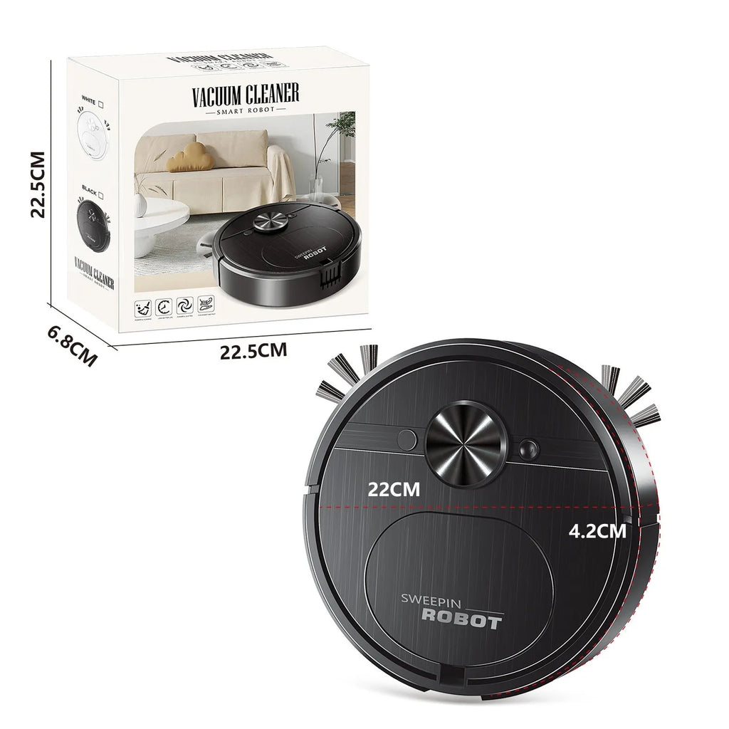 Black or white three-in-one USB charging robot vacuum cleaner with mopping function