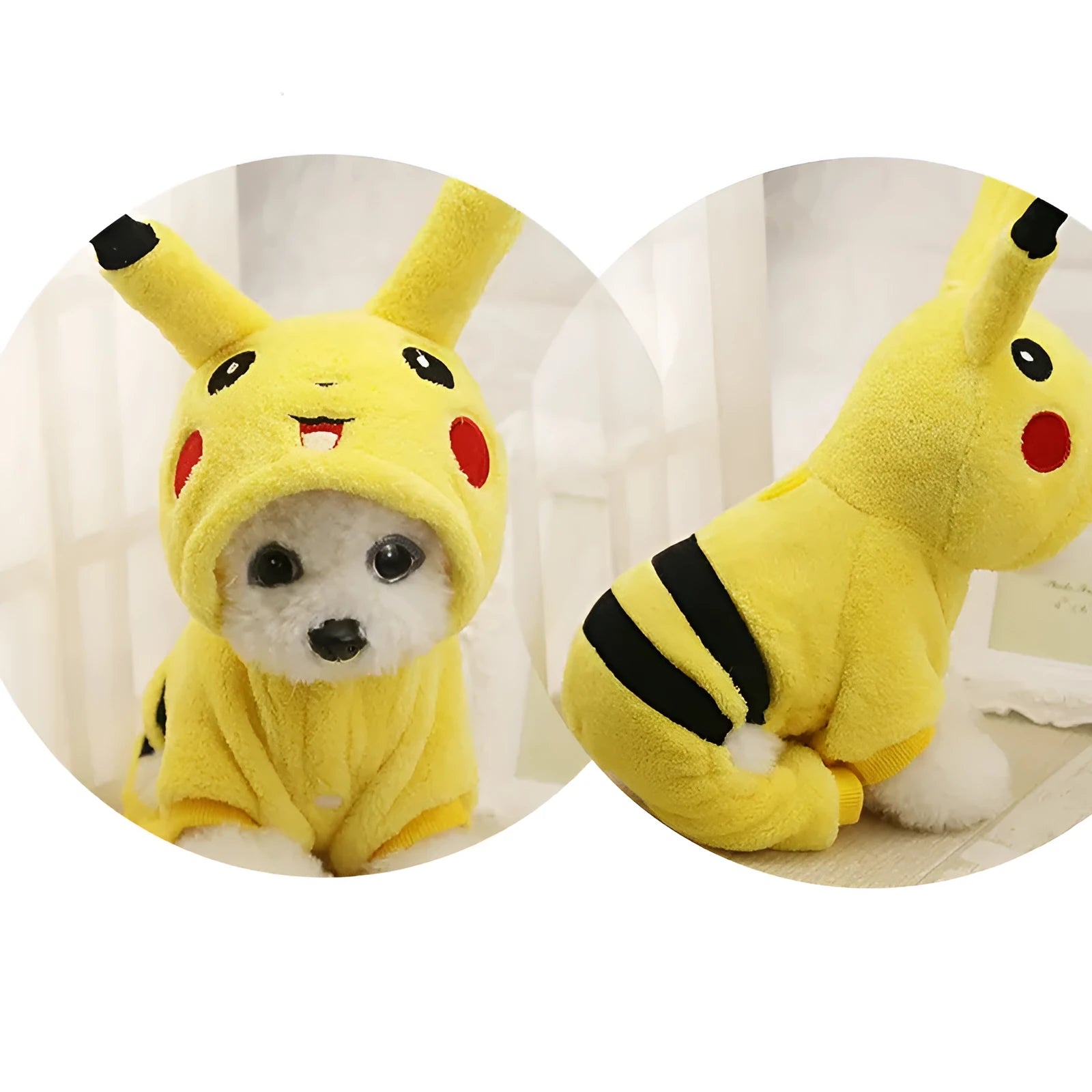 Fleece pet hoodie coat for cat or dog in cosplay design available in six sizes