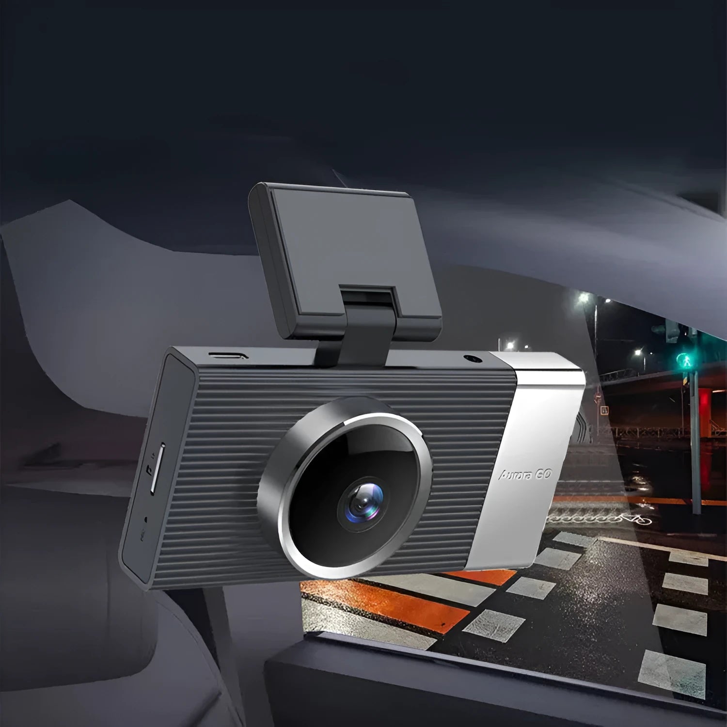 WIFI driving recorder with three lenses, 3-inch screen, and mobile phone app connection