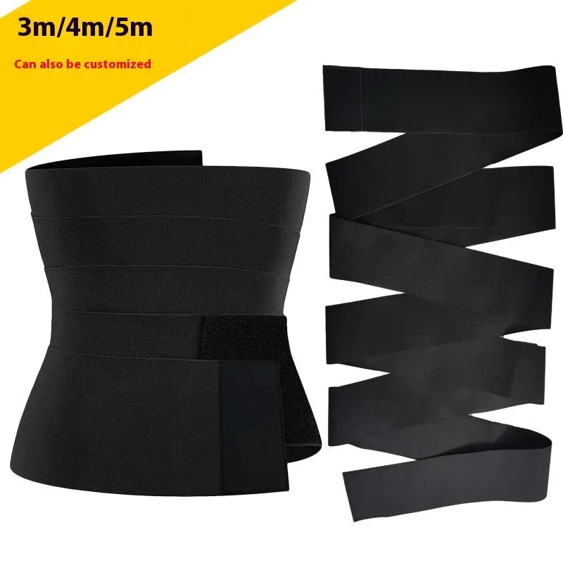 Latex silk waist trainer belt showing 10cm width and length options for women's exercise restraint