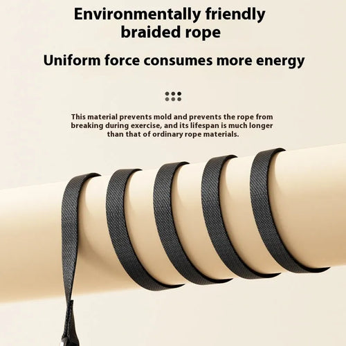 Adjustable power pump chest expander in navy blue, showing 115cm wide ABS frame with pump handles.