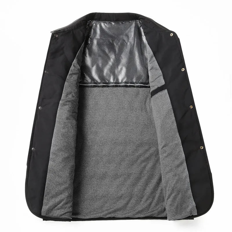 Men's lightweight diamond lattice cotton-padded jacket in black, regular fit, polyester fibre