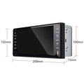 Car dual-ingot MP5 player with 7.0 inch capacitive touch screen AUX input 12V 25W x 4 audio amplifier FM radio USB2.0 and support for multiple languages and logo changes for Honda Toyota Volkswagen