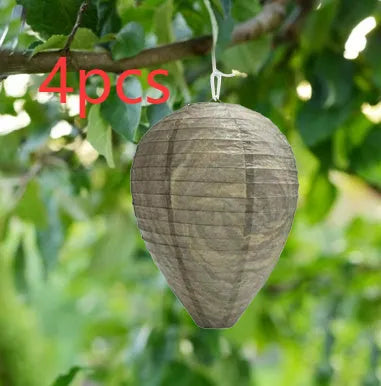 White beehive-shaped paper lantern with hexagonal pattern, measuring 22cm by 28cm.