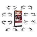 Halloween bat and spider decorative eyeliner stickers set with 8 pairs of temporary cosmetic accessories