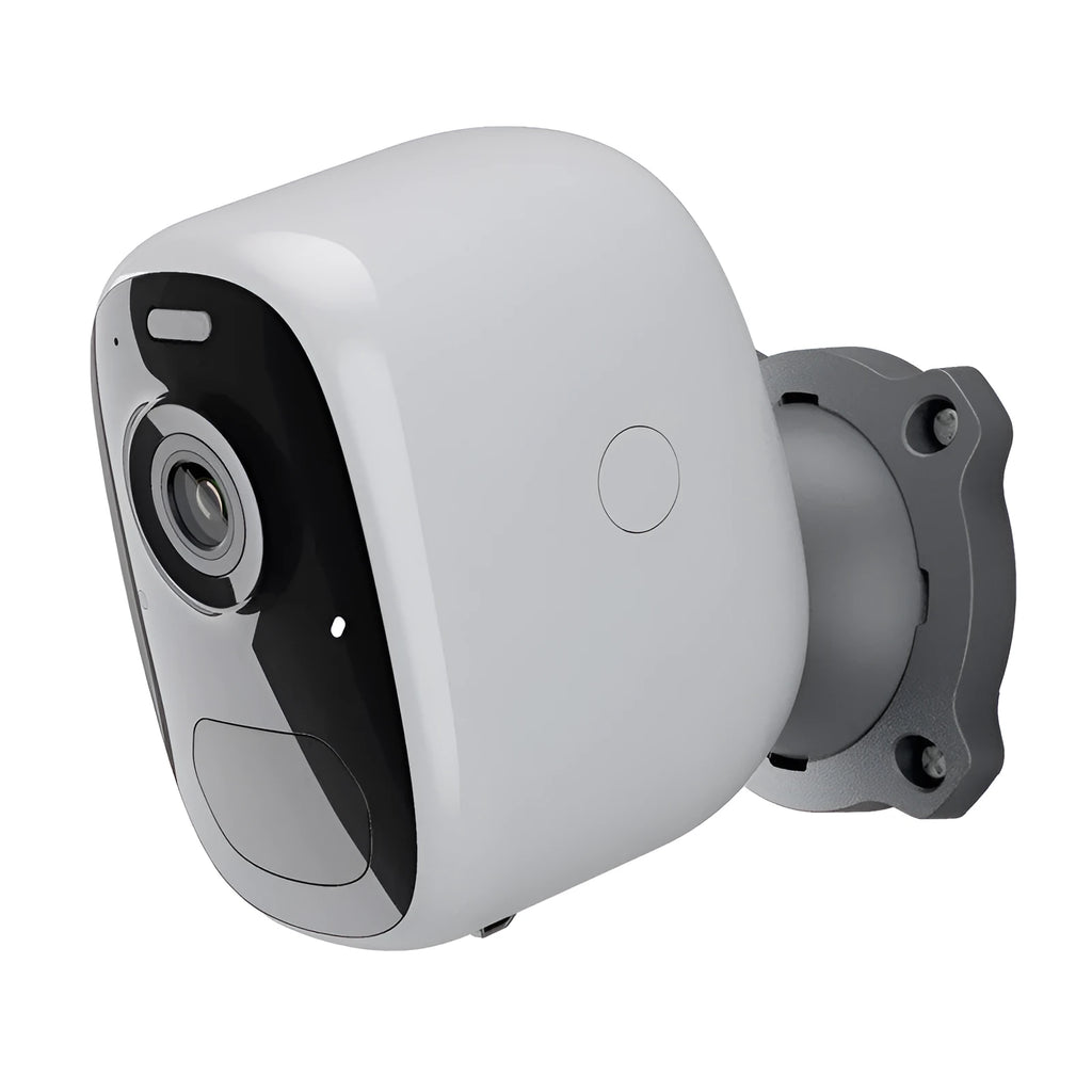 W8 outdoor waterproof battery network camera with 1080P resolution and 2.8mm lens mounted on exterior wall