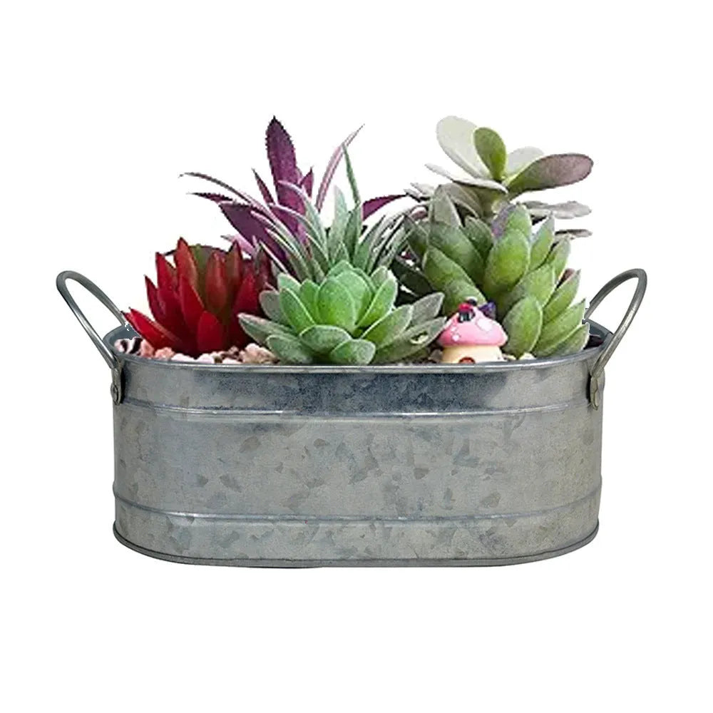 Iron sheet succulent flowerpot desktop style indoor planter