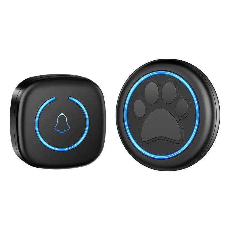 Wireless touch doorbell in black or white with 300 metre range and 60 ringtone options